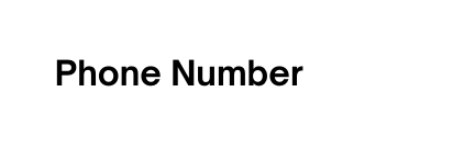 Phone Number